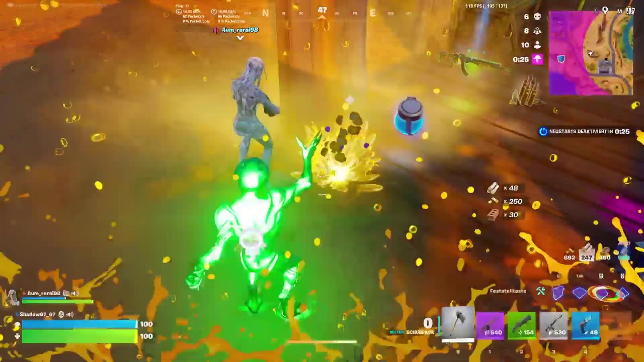 Fortnite mit Ponlakrit auf PS5 um mich über Input-lag aufzuregen
