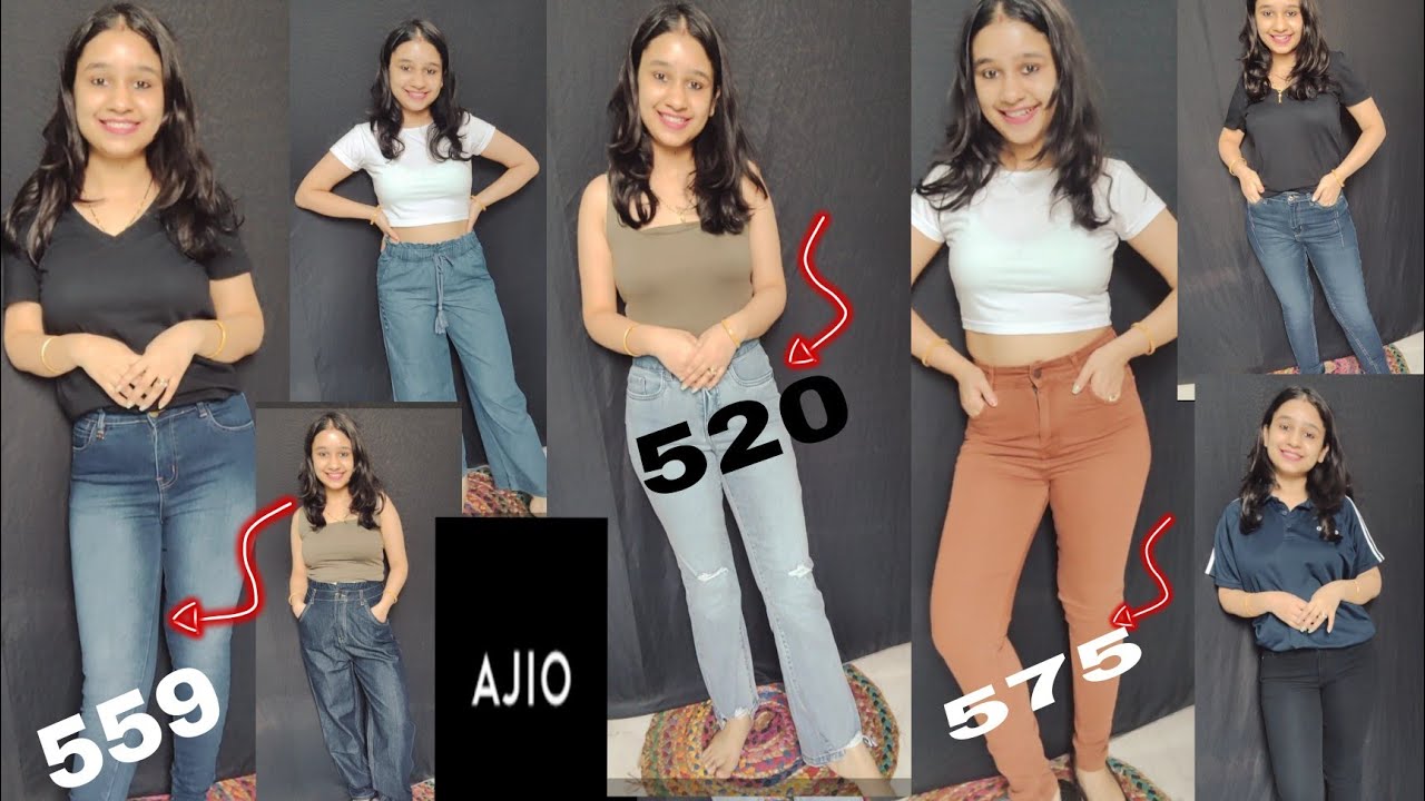 Ajio Haul| Jeans Haul| High waist jeans| Regular fit jeans|Slim fit jeans|Flared jeans| Ribbed jeans