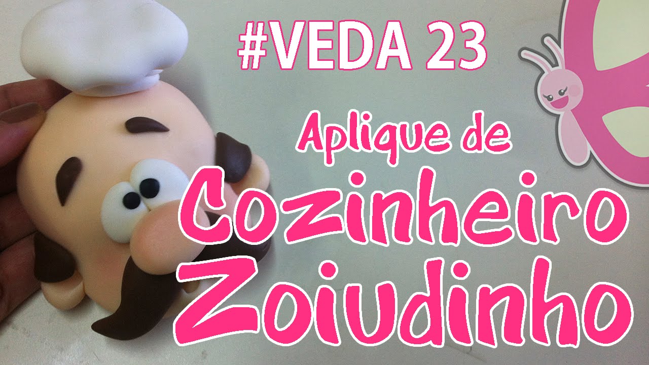 DIY - Aplique de cozinheiro Zoiudinho - Sah Passa o Passo #VEDA 23