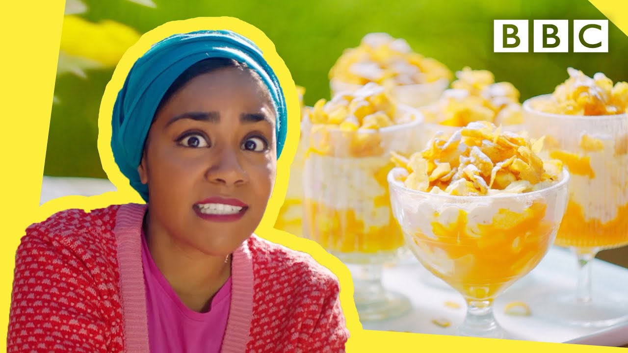 Быстрые, простые и лёгкие десерты с манго и хлопьями от Нади | Nadiya Bakes - BBC