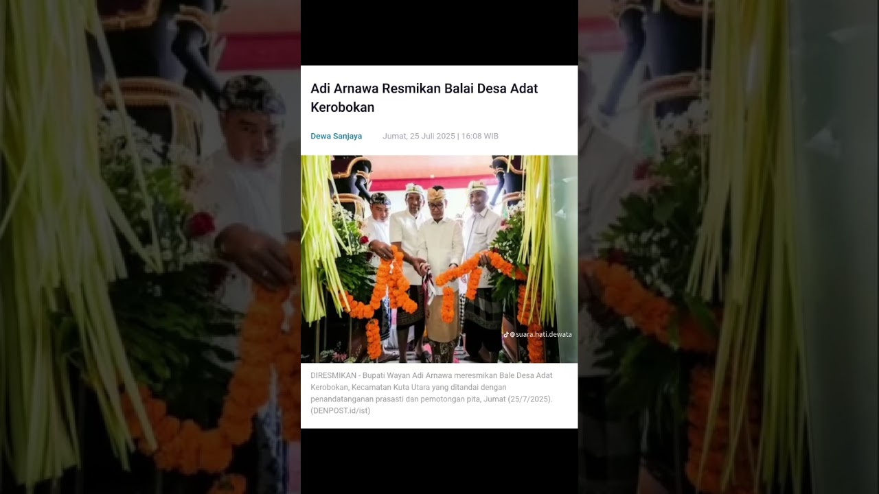 #BadungNews #BalaiDesaAdatKerobokan #BupatiBadung #adiarnawa #BeasiswaBadung #PelestarianAdat