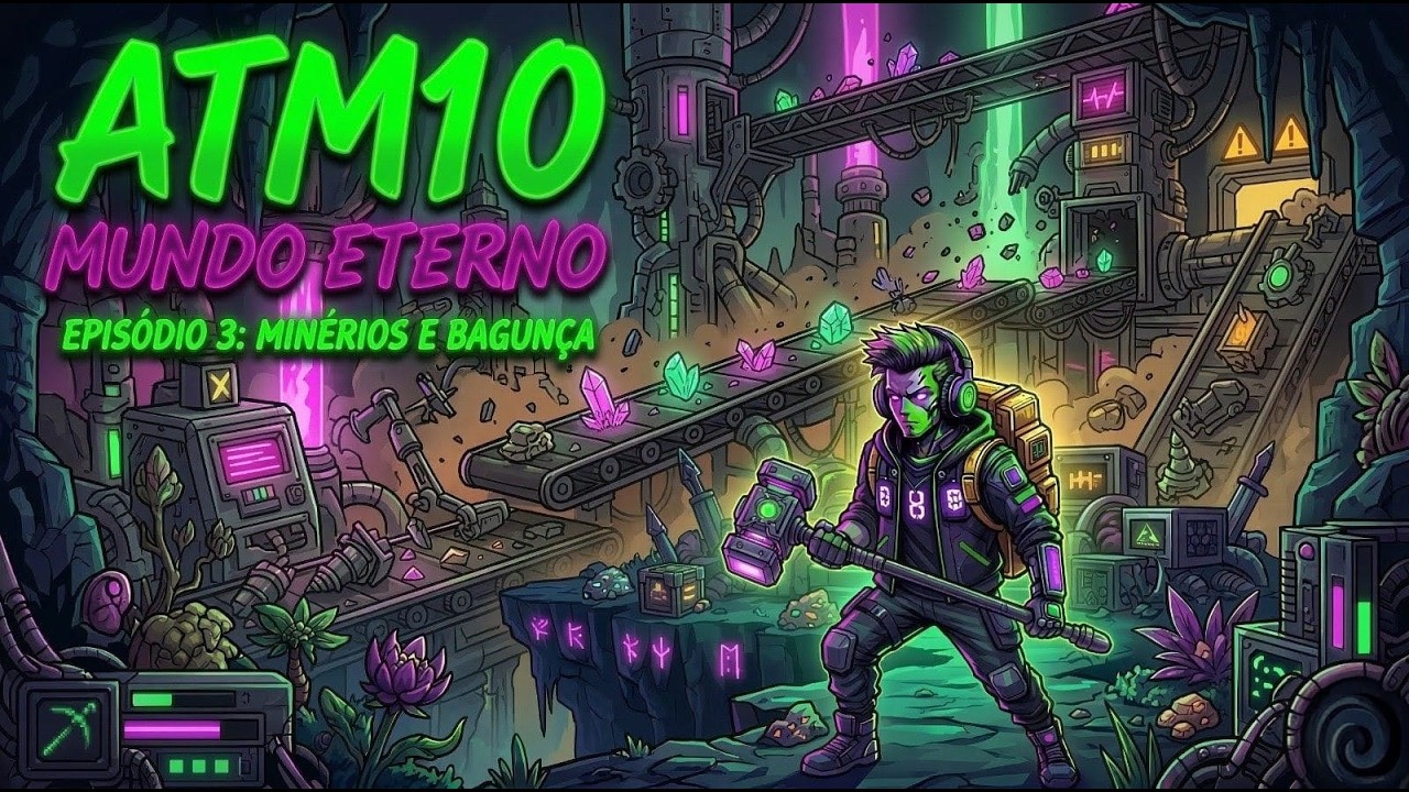 Mundo Eterno #03 - Duplicando Minérios e Organizando a Bagunça - All the Mods 10