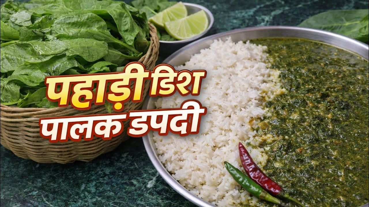 Aaj maine bnaya Palak Dhapdi😋 | पहाड़ी देसी सब्ज़ी की आसान रेसिपी🥘