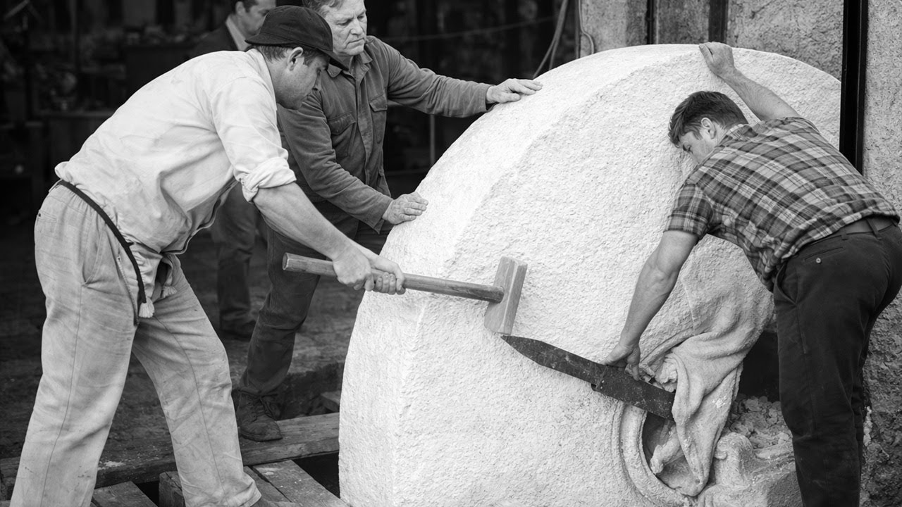 The Most Dangerous Job in the Mill: Hanging a 2-Ton Grindstone