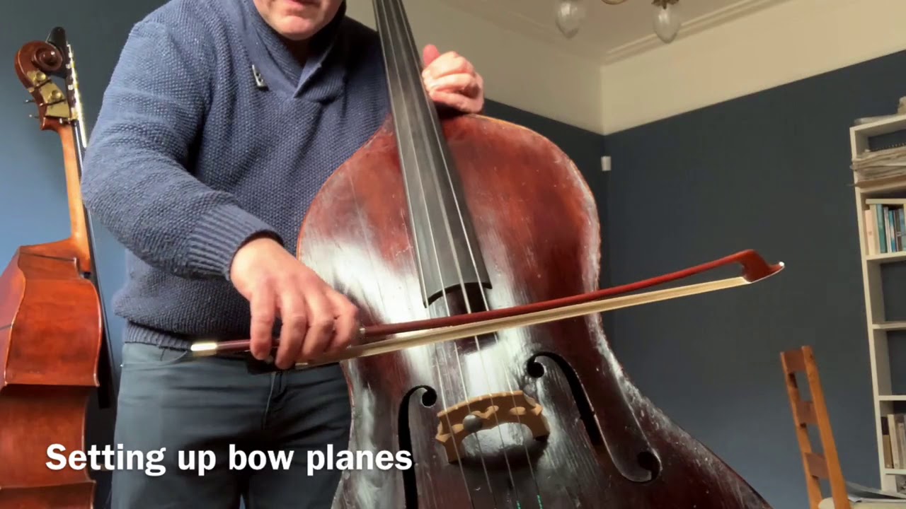 The essentials of orchestral double bass playing- bowing with the French bow.