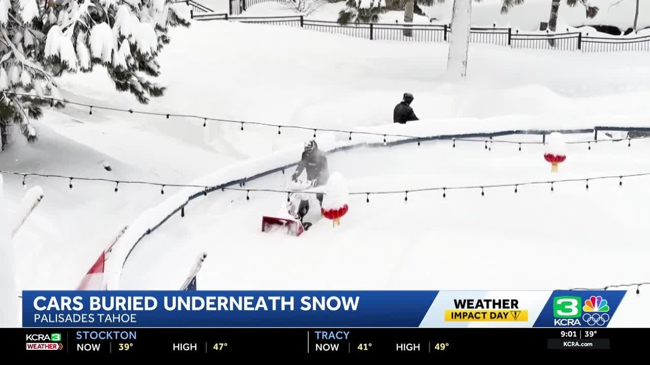 California snow coverage | Piles of snow cover Sierra | 9 a.m. February 18, 2026