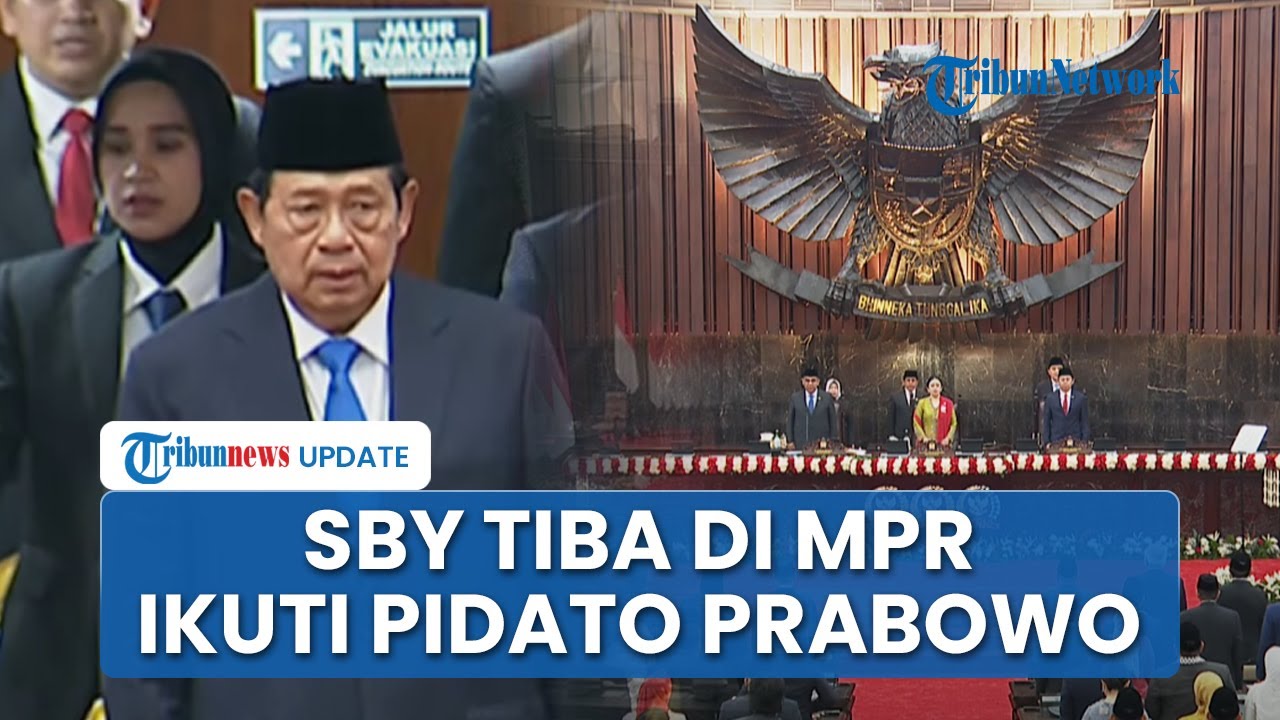Detik-detik SBY, AHY dan Ibas Tiba di Gedung MPR untuk Ikuti Pidato Kenegaraan Presiden Prabowo