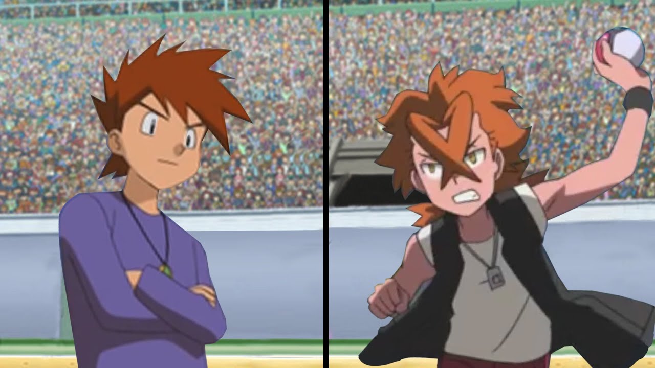 Pokemon Characters Battle: Gary Vs Cross (Pokemon Ash Rival)