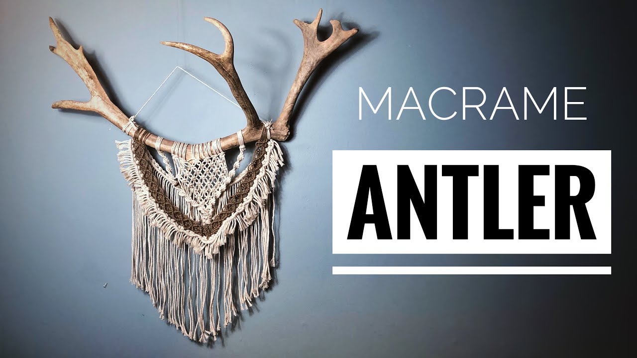 Macrame Antler Wall Hanging