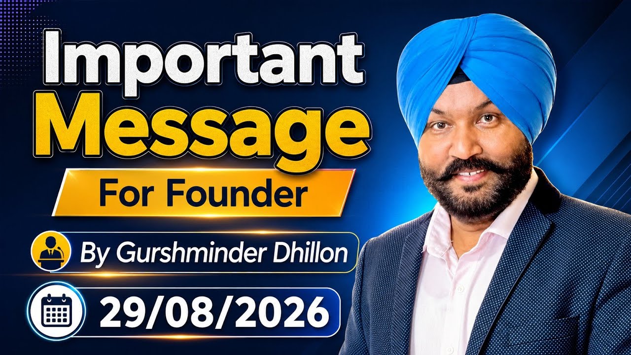 Important Message Gurshminder Dhillon || 29/08/2026 #onpassive #victorywithash #ashmufareh