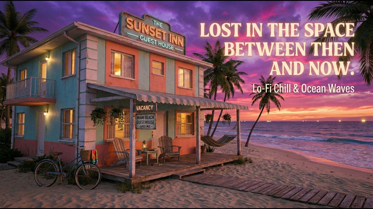 Relaxing Lofi Beats for Study & Focus ✍️ Miami Sunset Ocean Ambience