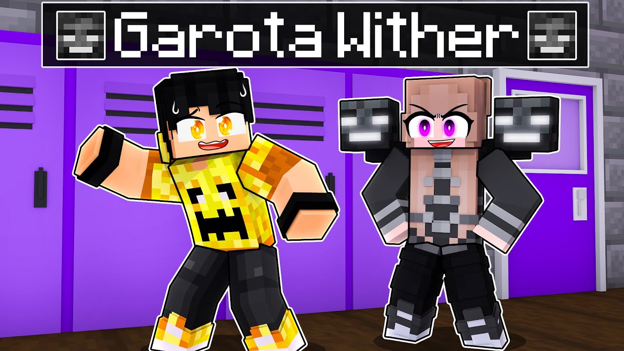 GAROTA WITHER entrou na ESCOLA DE MONSTROS no Minecraft