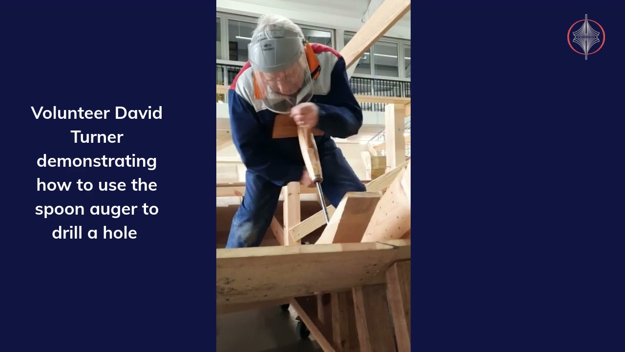 The Sutton Hoo Ship's Company - Making holes with a Spoon Auger