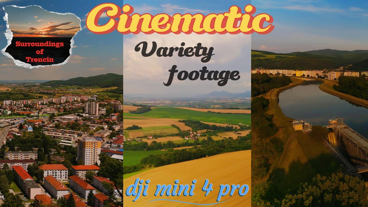 dji mini4 pro - cinematic surroundings of Trenčín - 4K drone video.