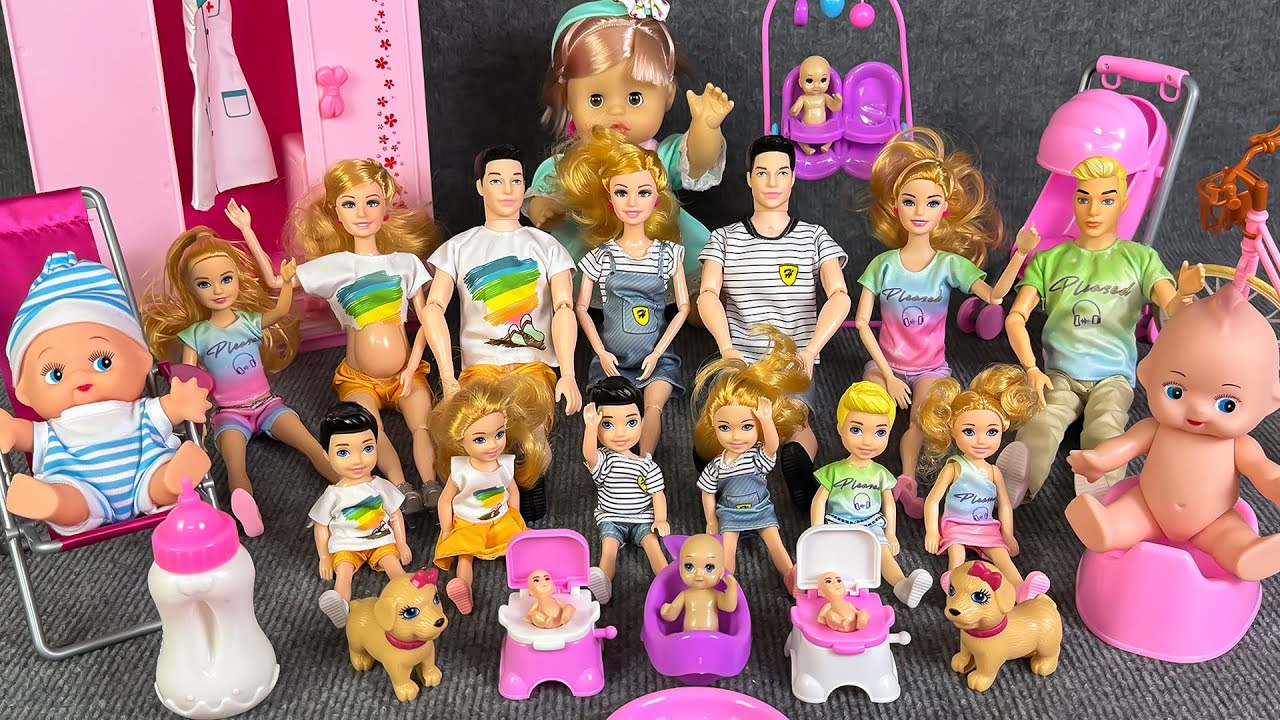 13 Minutes Satisfying with Unboxing Berbie Doll Family Toys ASMR | Review Toys