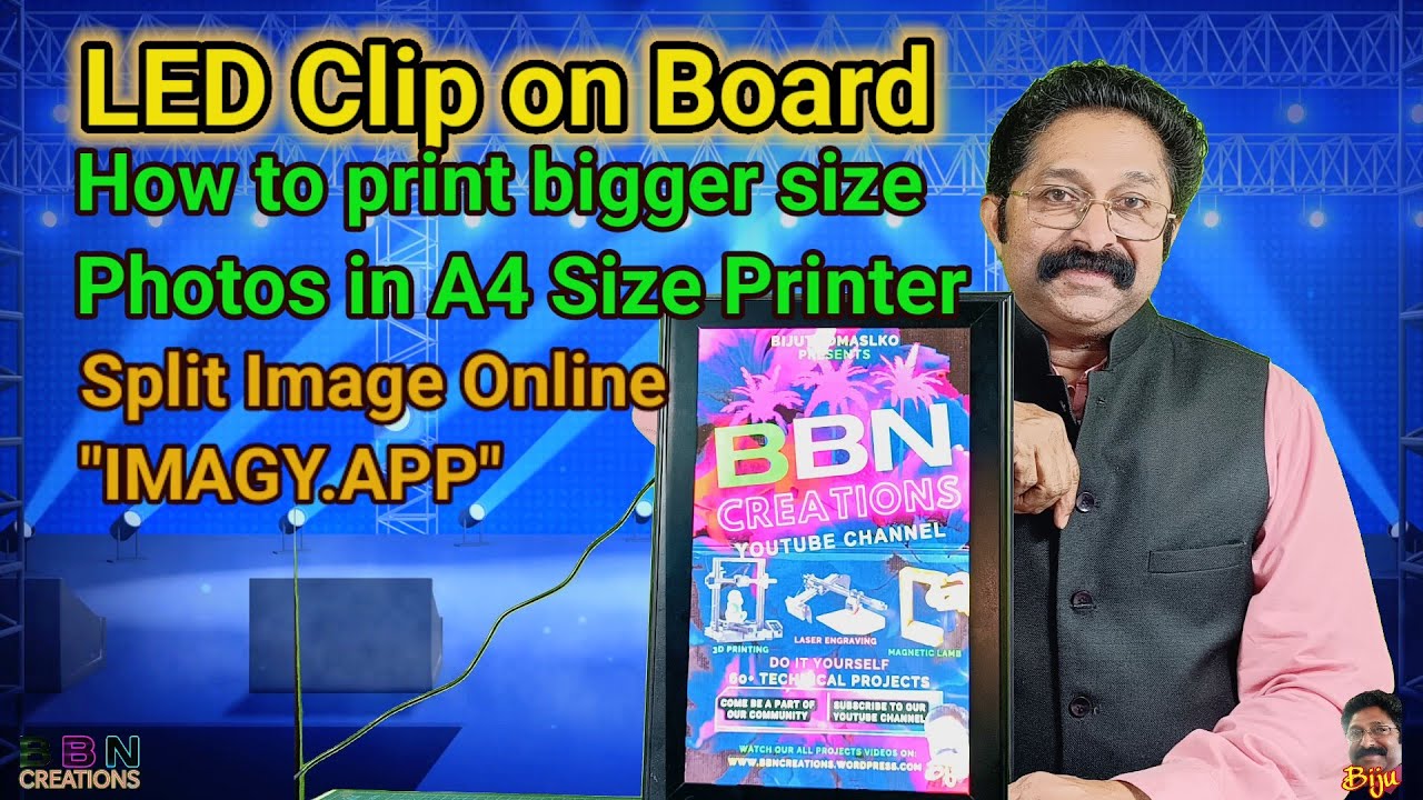 LED Clip on Board Split Image Printing Hack #diyprojects #cliponboard #IMAGY.APP