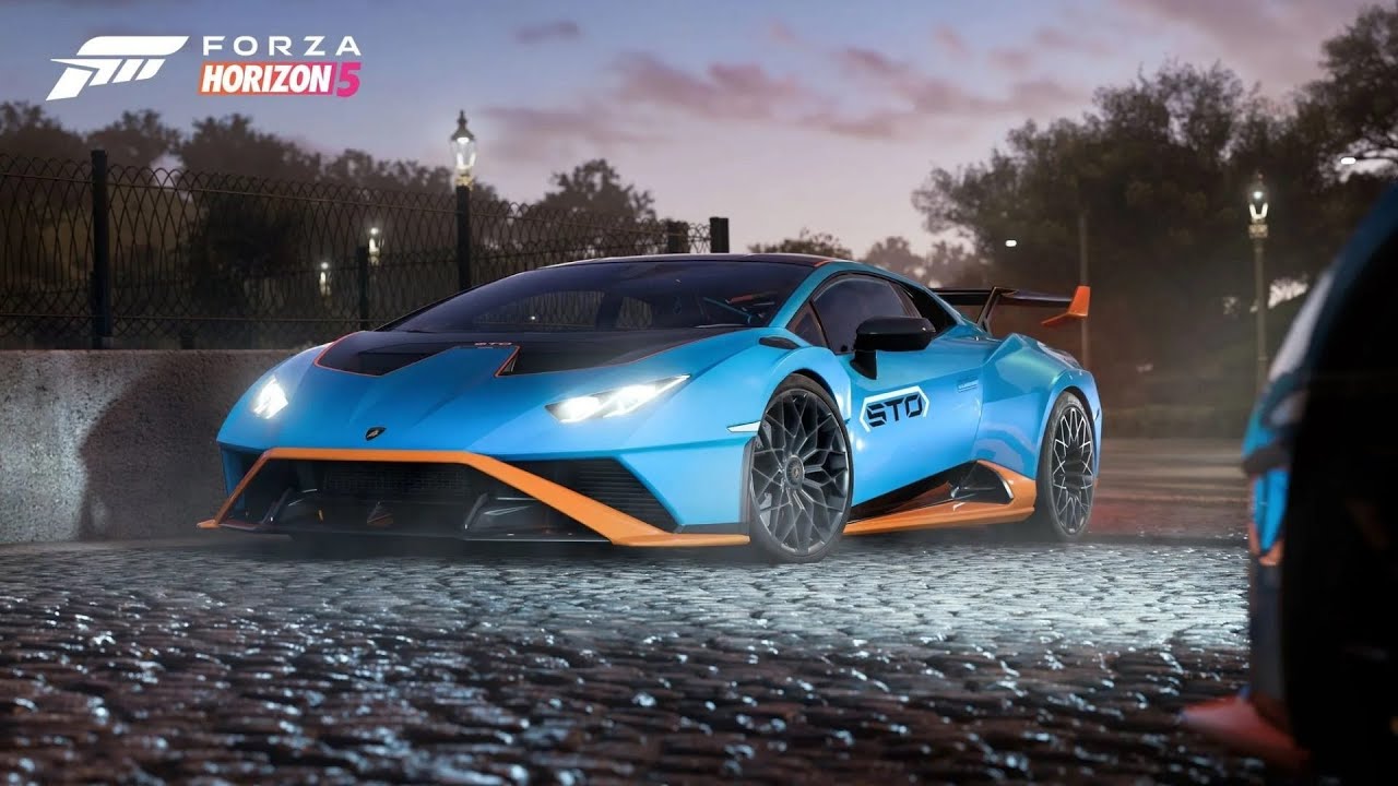 Driving my lamborghini huracan for a race Forza Horizon 5