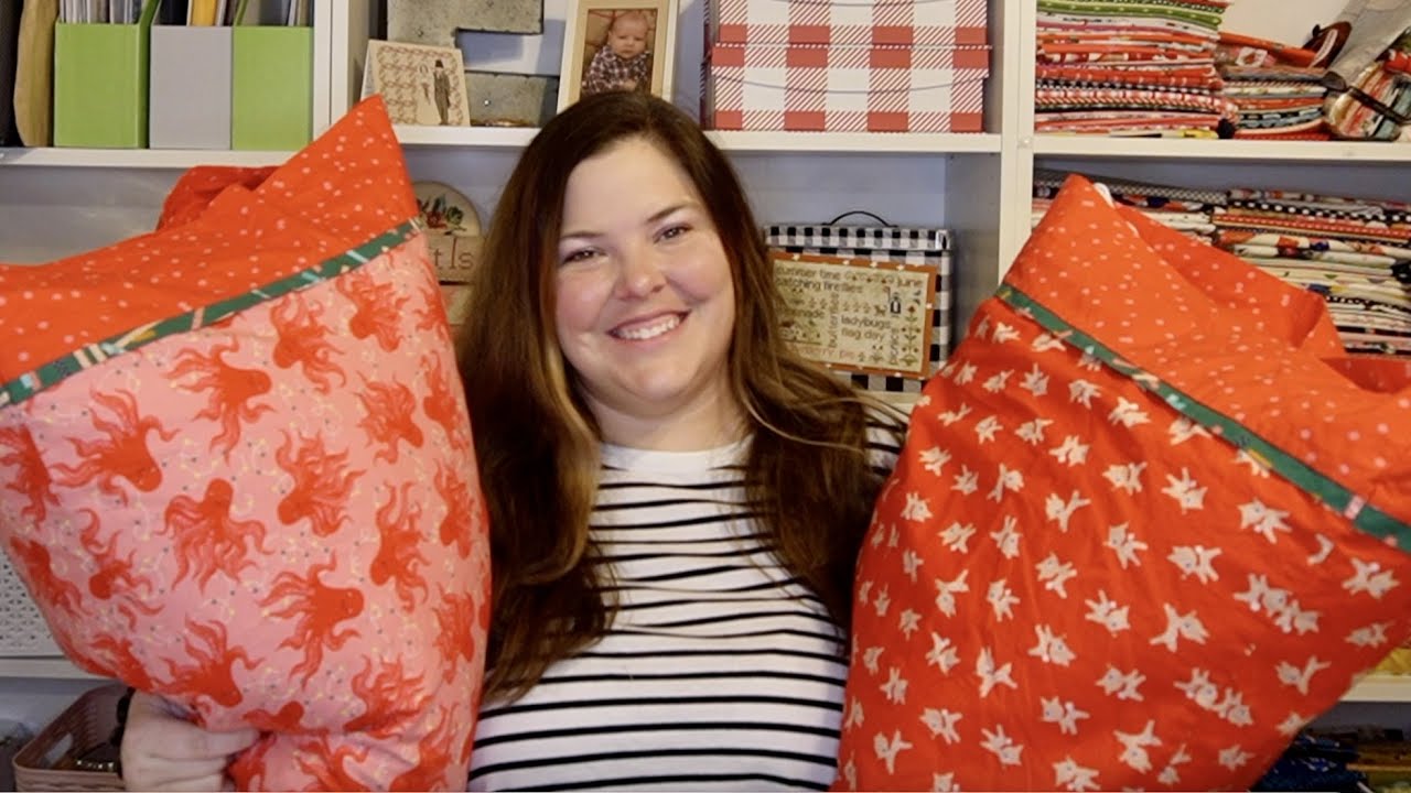 Making Custom Christmas King Size Pillowcases, Stitch-mas #2