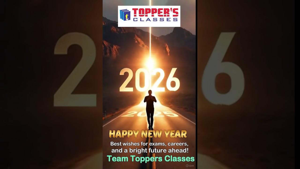 ✨ Toppers Classes wishes all our dear students, parents, and well-wishers a Very Happy New Year! ✨
