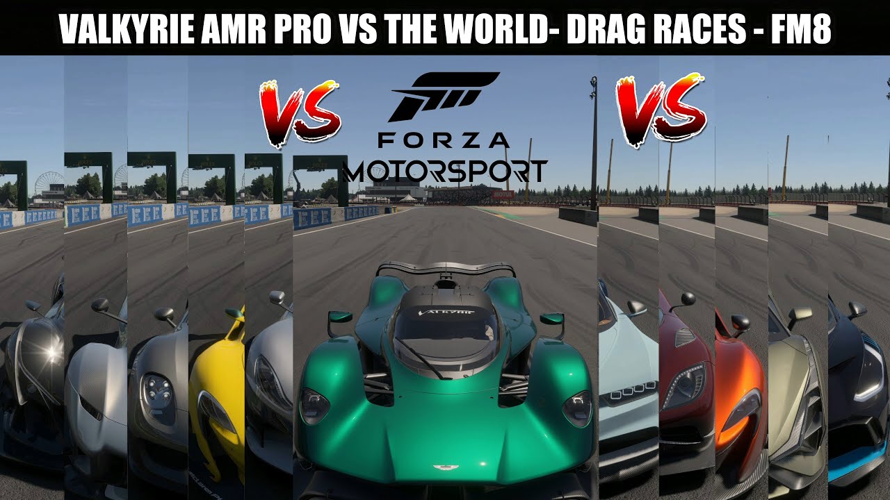 2022 ASTON MARTIN VALKYRIE AMR PRO VS THE WORLD | FORZA MOTORSPORT  DRAG BATTLE | THE GRIP MONSTER |