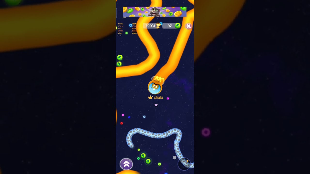 Snake game top score challenge🚀🚀🚀...#viral Max level snake game🎮🎮#subscribe my channel @Shalugamming