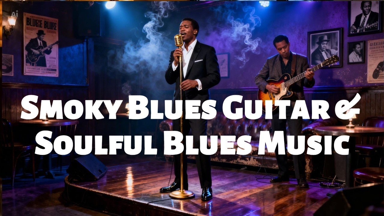 Midnight Blues Bar 🎸 Smoky Blues Guitar & Soulful Blues Music for Late Night Relaxation