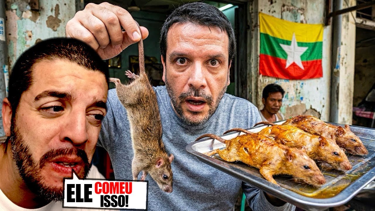 FUI LONGE DEMAIS? COMENDO RATO e PRATOS EXÓTICOS em Myanmar! 🇲🇲 - Rafa Reage a Sou Mochileiro