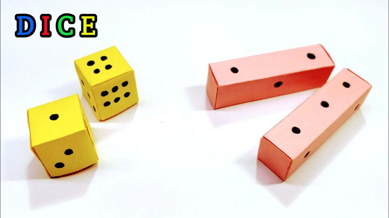 How to make DICE / How to make LUDO DICE / Dice Making tutorial #ludodice #dice #papergame