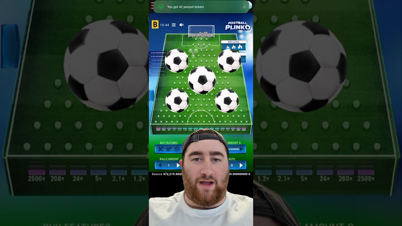 100K In one round at FOOTBALL PLINKO⚽️