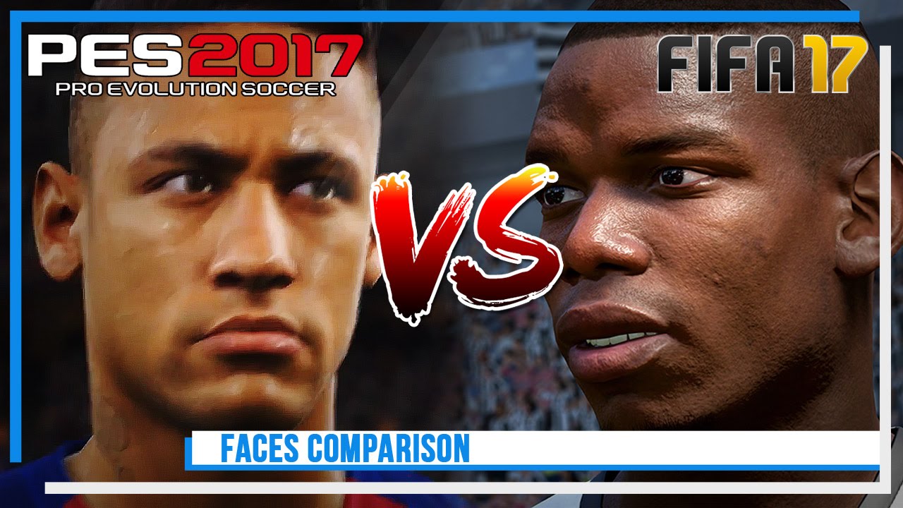 PES 2017 vs Fifa 17 Faces Comparison