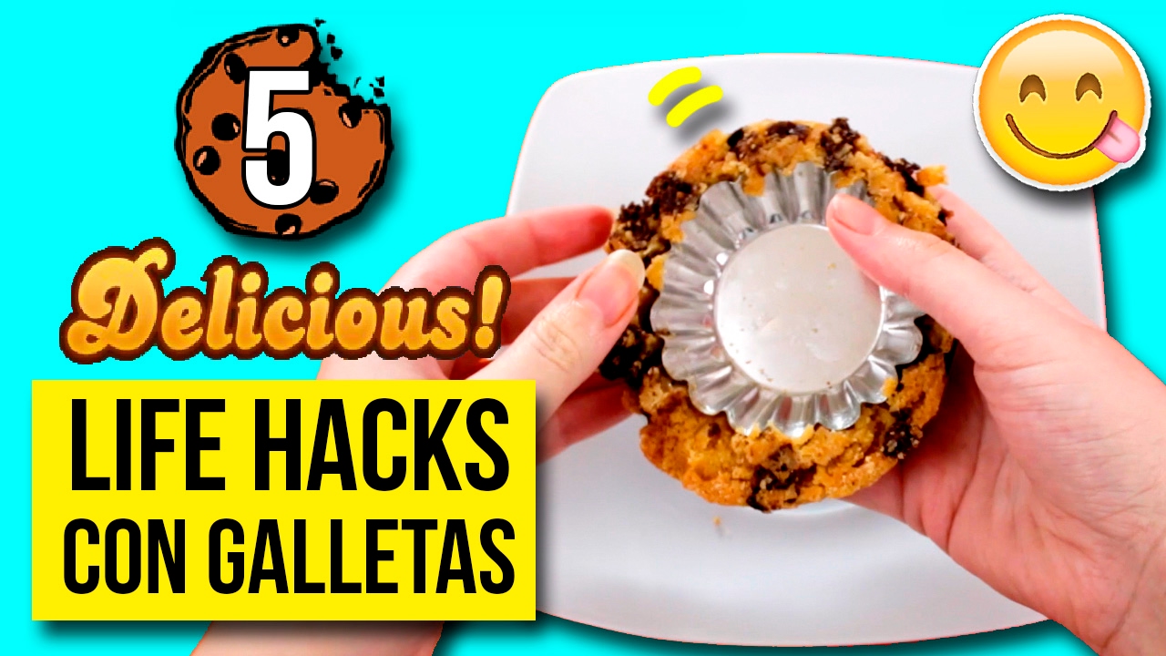 🍪 ¡ÑAM, ÑAM!! 🍪 ¡¡5 TRUCOS DELICIOSOS con GALLETAS!! * Ideas FÁCILES con GALLETAS ✔️ (Life hacks)