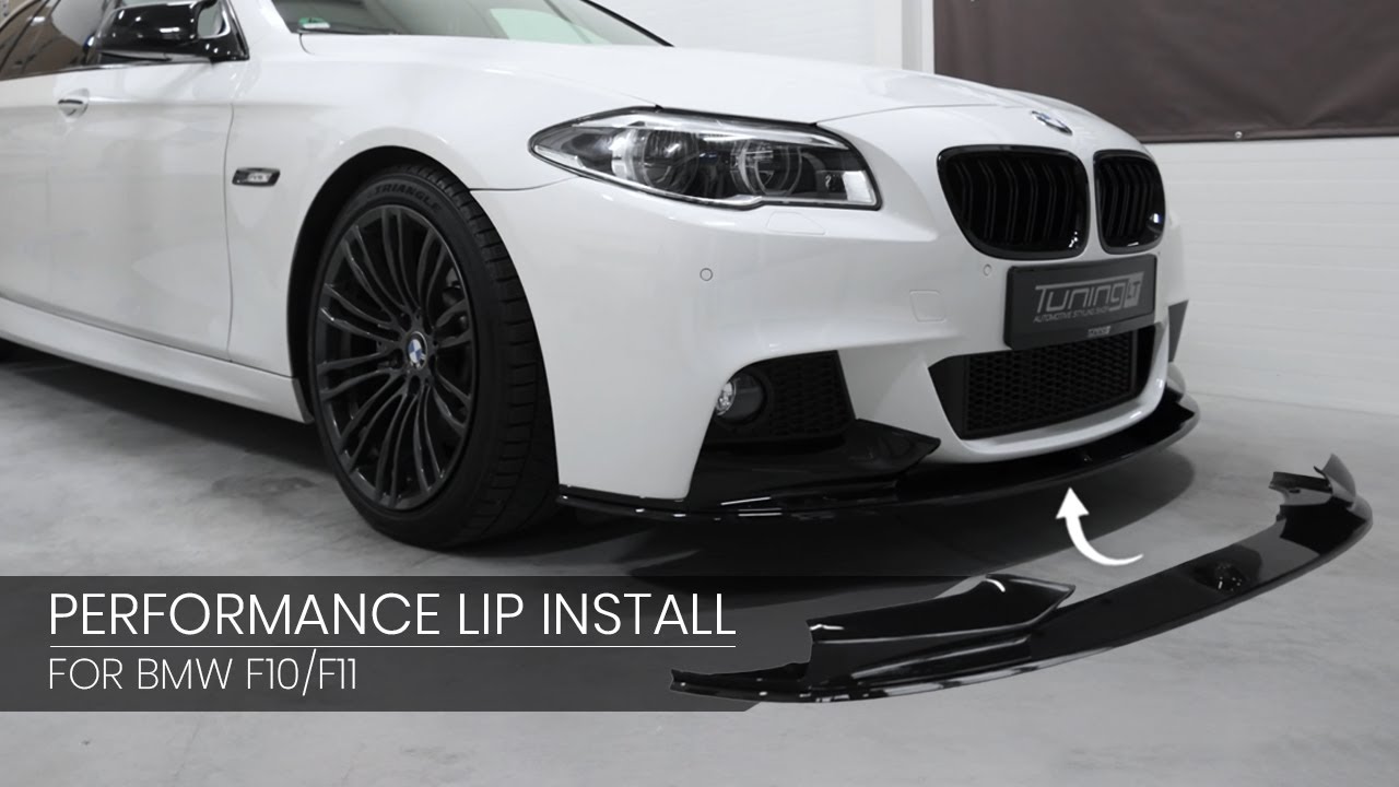 Bumper Lip For BMW F10 F11 Performance Front Splitter in Glossy Black