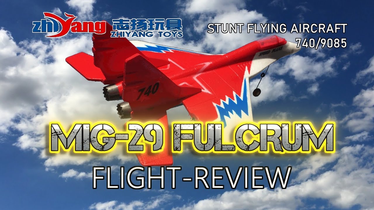 ZhiYang 740-9085 MIG 29 FULCRUM 440mm Wingspan 2ch EPP RC Aircraft 飛行レビュー