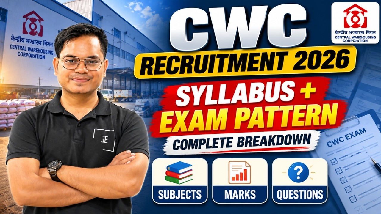 CWC Recruitment 2026 🔥 Syllabus + Exam Pattern Complete Breakdown | CWC 2026 Subjects Marks Guide