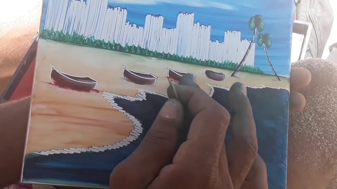 Pintura em cerâmica com a mão