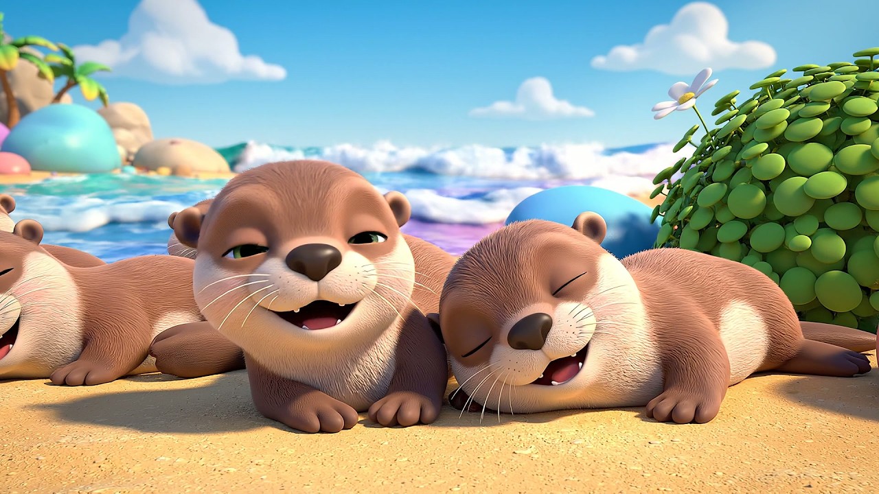 Cinco Pequeñas Nutrias Bebés ¡Chapoteo, Chapotean! | Canciones Infantiles de Animales