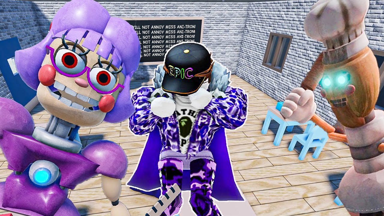 ÇILGIN ÖĞRETMEN BENİ KOVALADI. KAÇTIM MI ? Escape miss Anti-Tron's Detention(Scary Obby)