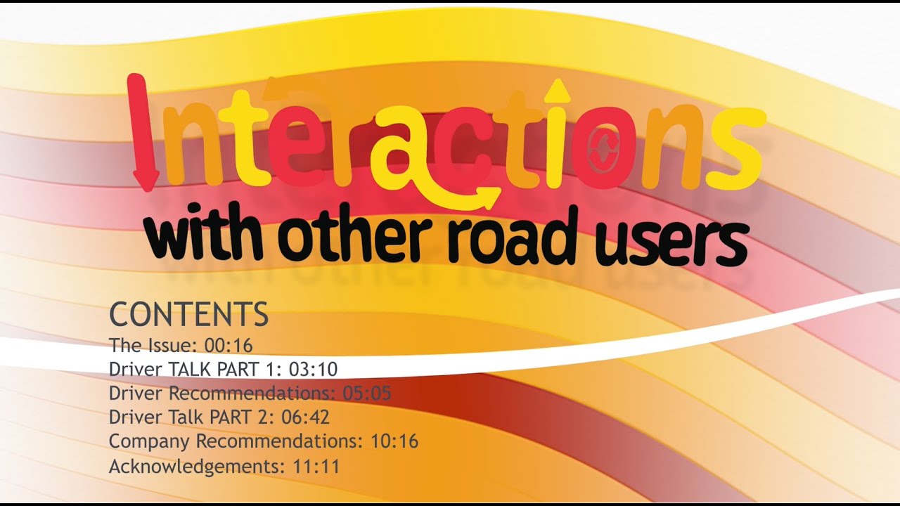 Interactions with Other Road Users Heavy Vehicle Toolbox Talk
