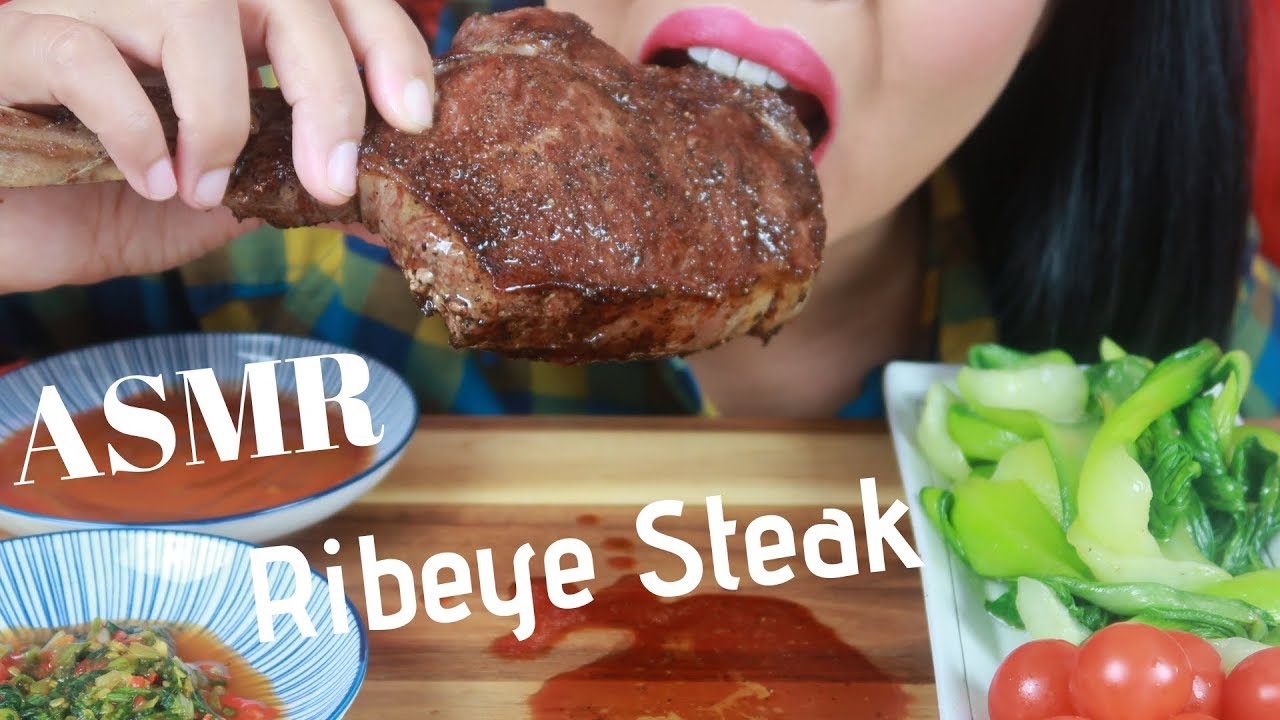 ASMR - 16 OZ Bone In Ribeye Steak -  Savage Eating (No Talking)