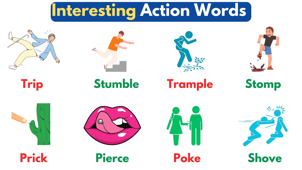 Vocabulary: New Action Words In English | Action Verbs | English Vocabulary