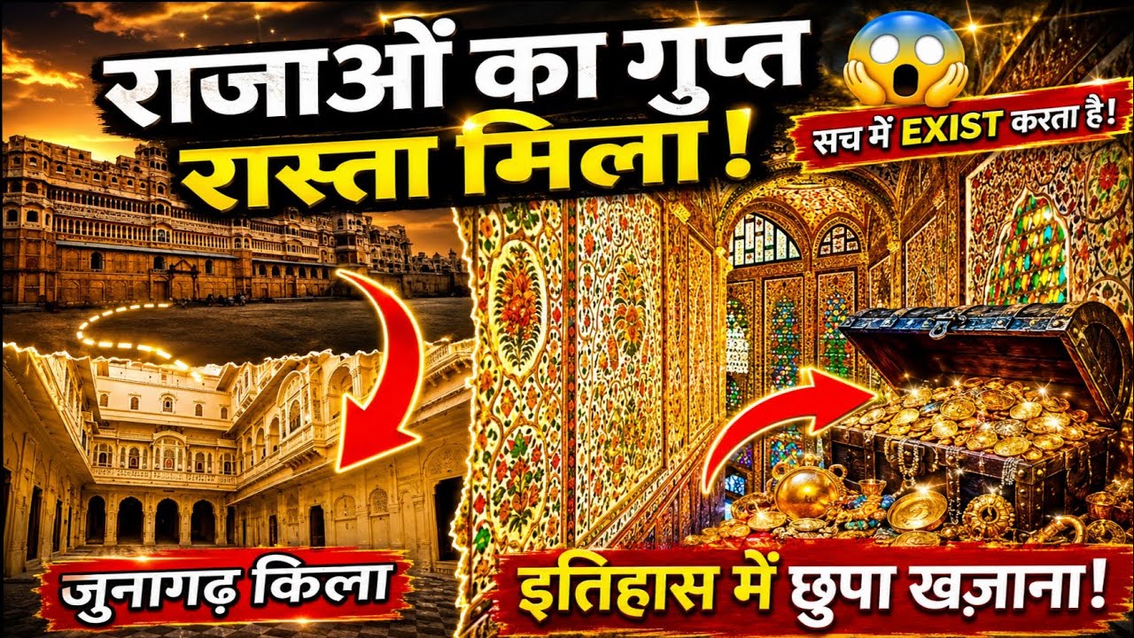 जूनागढ़ किला बीकानेर के खुफिया रहस्य 😱| राजाओं का गुप्त रास्ता मिला और खजाना जानकर हैरान| #junagadh 