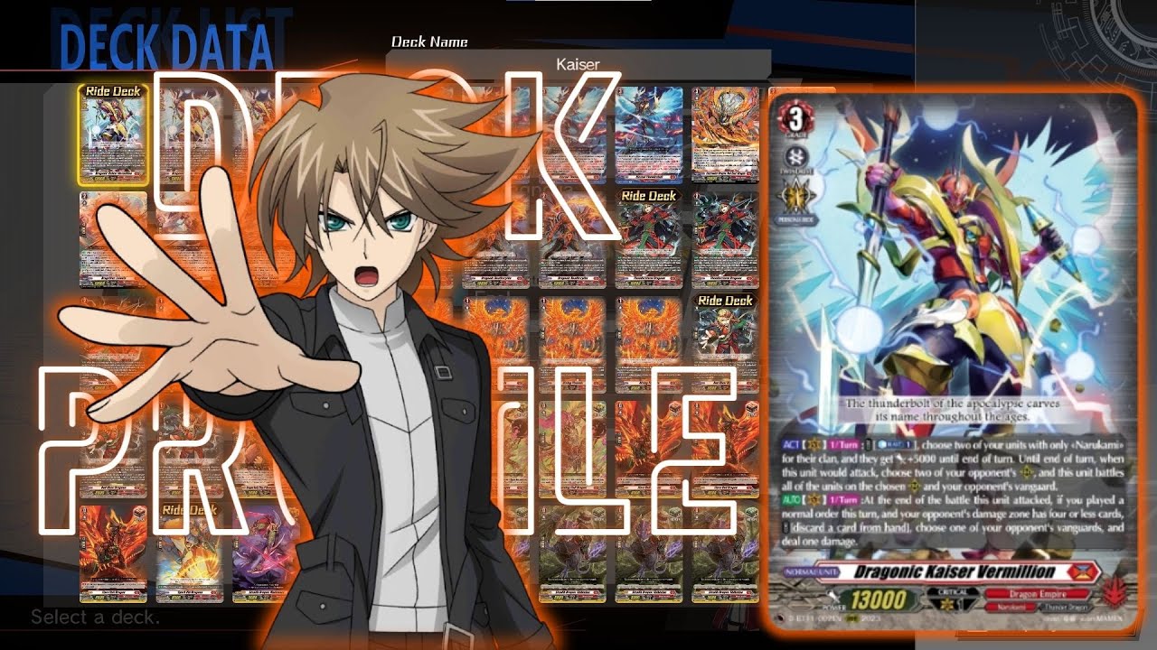 Dragonic Kaiser Vermillion Deck Profile D-BT11 | Cardfight!! Vanguard Dear Days