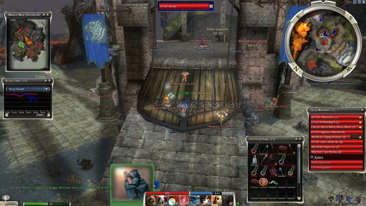 Guild Wars Reforged Test - Burning Isle vs Lesser Flame Sentinel