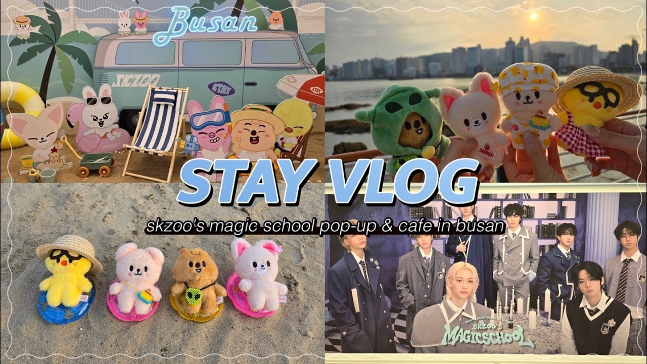 [𝙎𝙏𝘼𝙔 𝙑𝙇𝙊𝙂] skzoo's magic school pop-up & cafe in busan • 스키즈 오타쿠들의 1박2일 부산여행 • 스키주 부산 팝업 & 카페