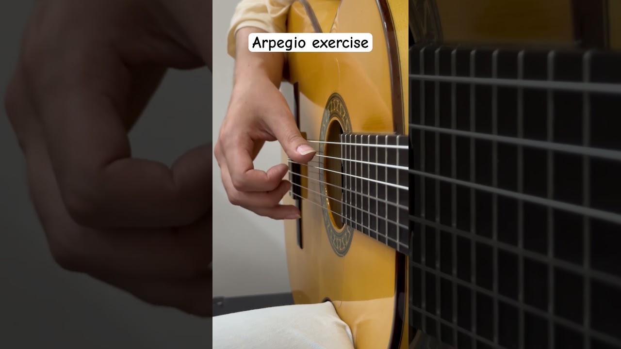 Arpegio exercise #flamenco #guitar #rumba #fingerstyle #tutorial