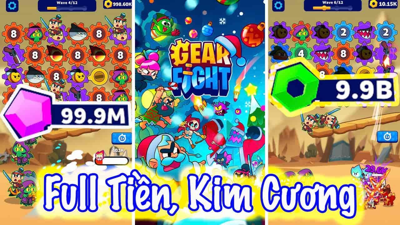 Hướng dẫn MOD Gear Fight - Vô hạn Tiền, Kim Cương