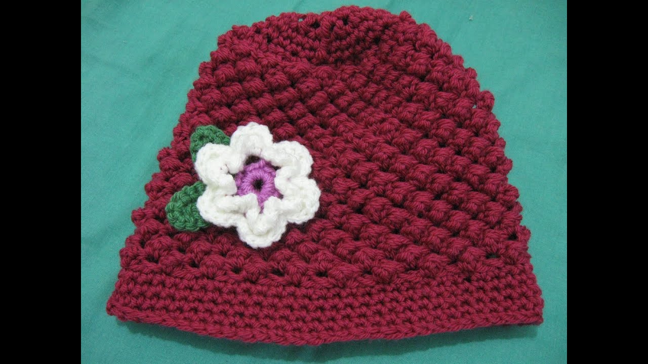 Raspberry Stitch Crochet Beanie - Crochet Beanie ALL SIZES - Right Handed Crochet Tutorial