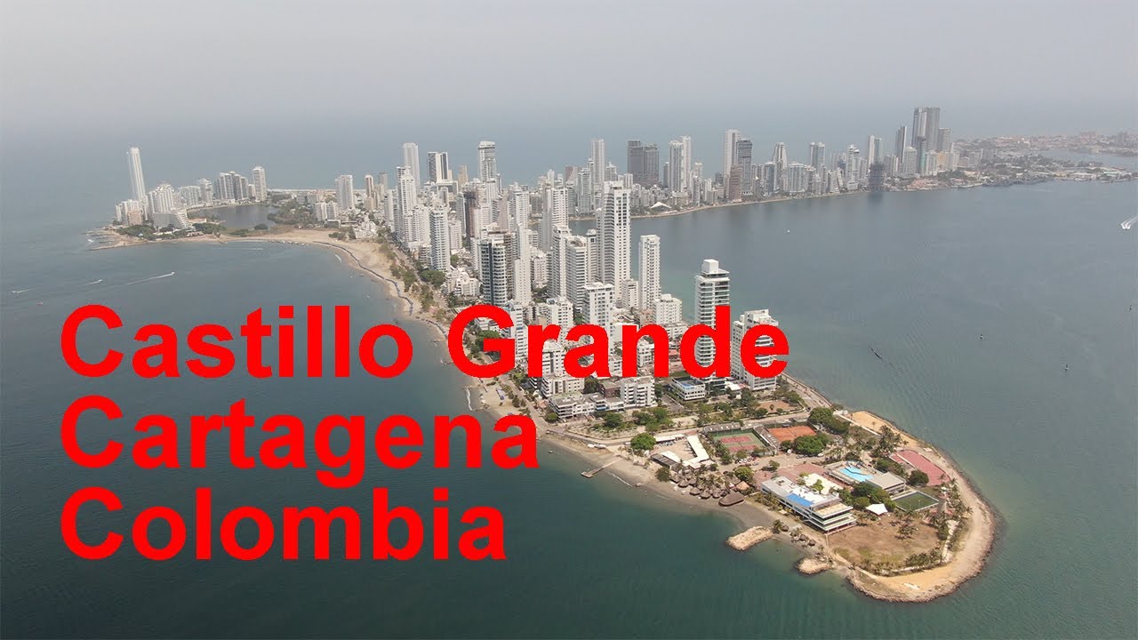 Castillo Grande Skyline, Cartagena, Colombia - Drone