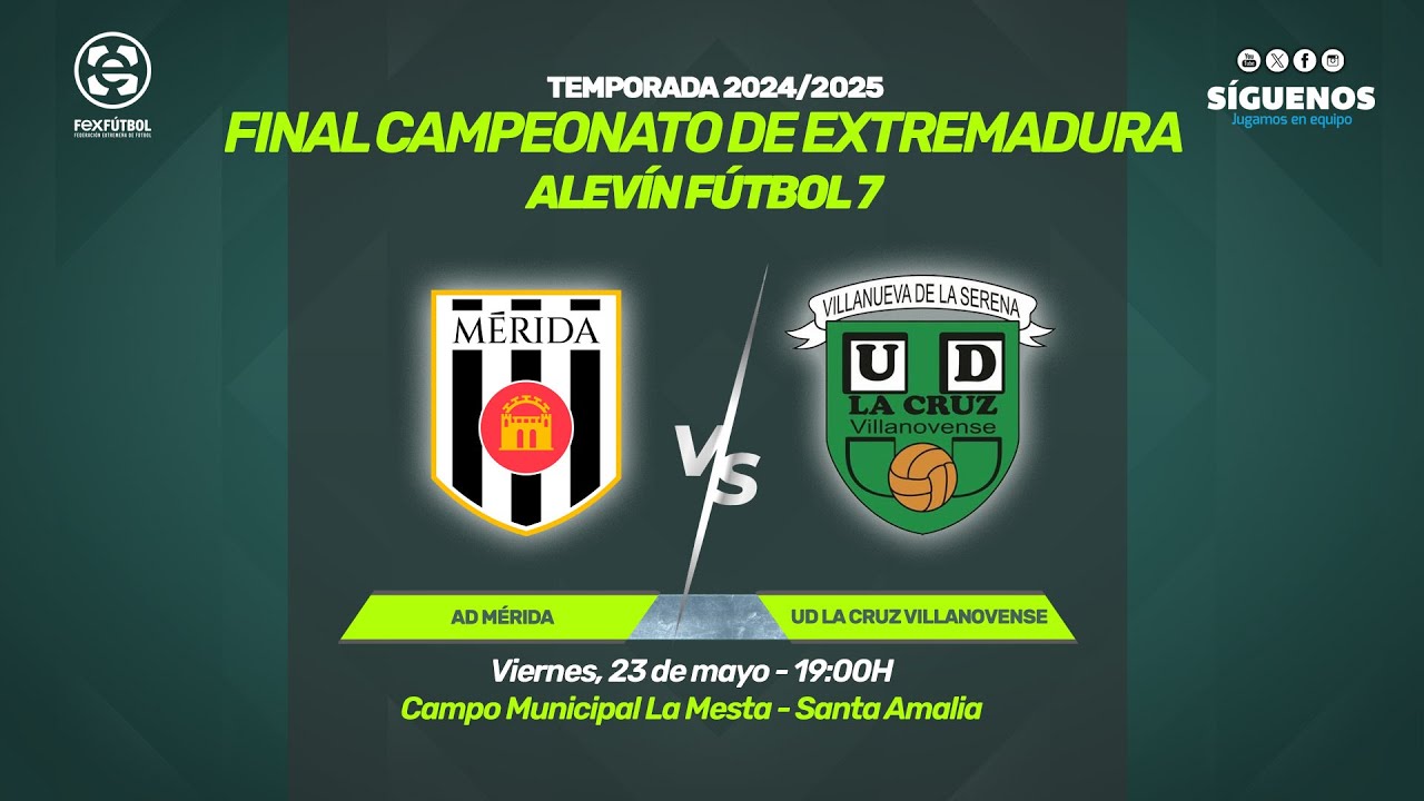AD Mérida - UD La Cruz Villanovense | Final 🏆CAMPEONATO DE EXTREMADURA Alevín F7 24/25