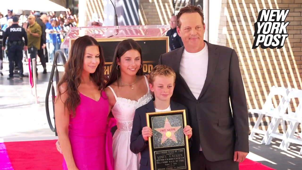 Vince Vaughn makes rare appearance with his wife and kids at Hollywood Walk of Fame ceremony